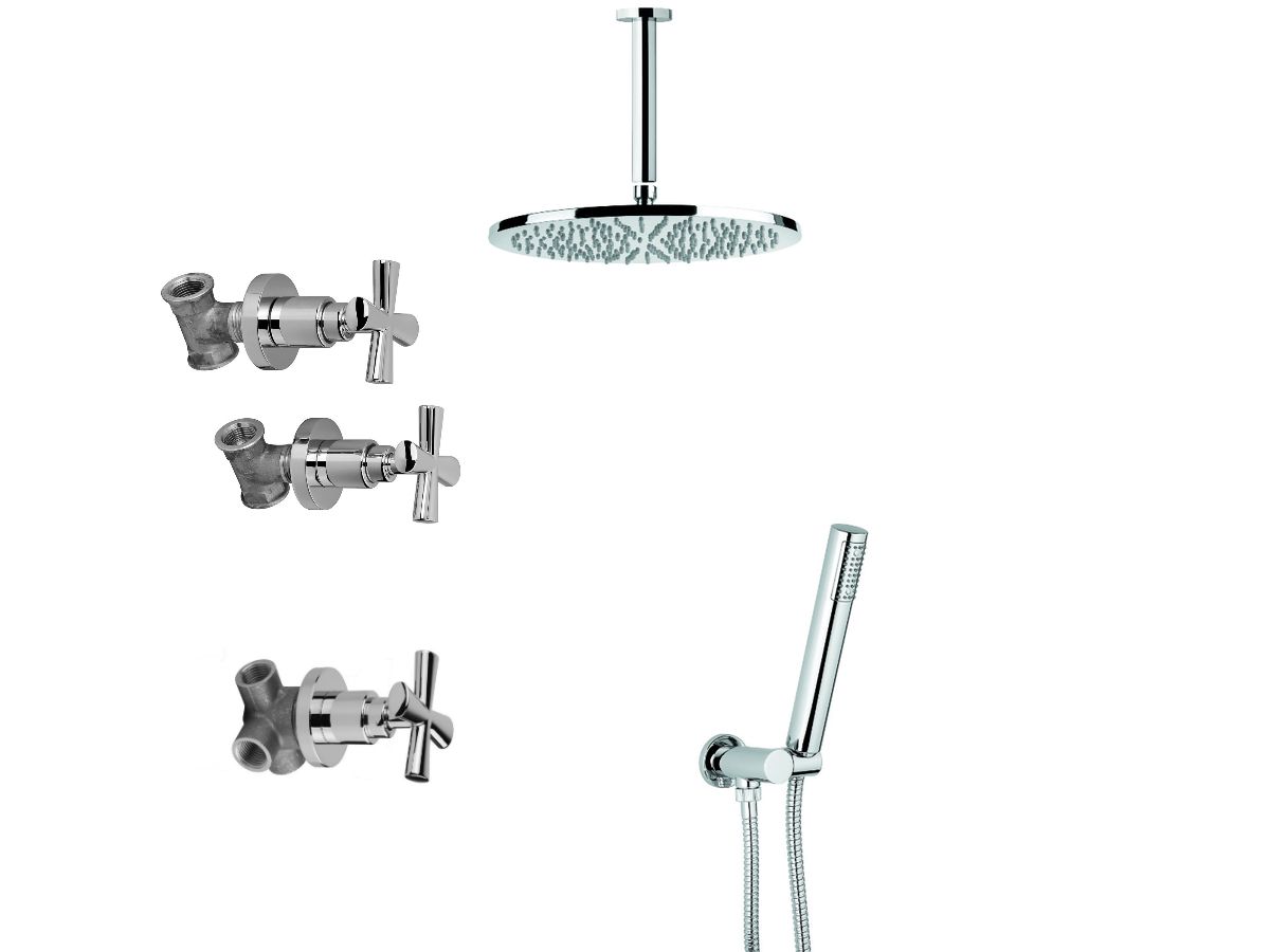 Душевая система Emmevi Spirit New 31009OR/1 встраиваемая в стену цвет золото