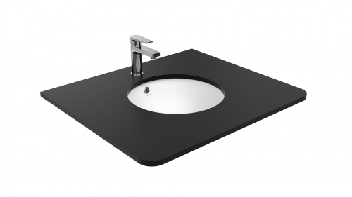 Раковина из сантехнического фарфора Creavit Mare MA037-00CB00E-0000 40х40 встраиваемая цвет белый