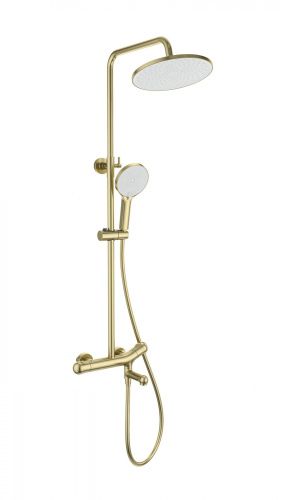 Душевая стойка Wonzon & Woghand WW-B3057-A-BG настенная цвет золото с термостатом