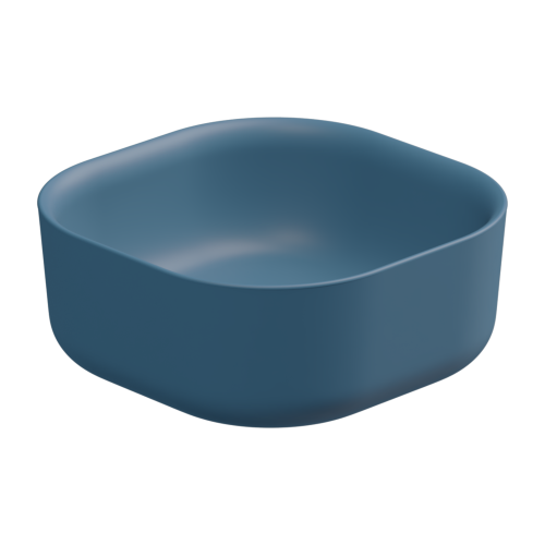 Раковина керамическая GSG Ceramic Design Hit! HILAVQU42027 40х40 накладная цвет синий без отверстий под смеситель