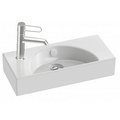 Раковина из сантехнического фарфора Jacob Delafon Odeon Rive Gauche EGO112-55-00 50х20 подвесная цвет белый