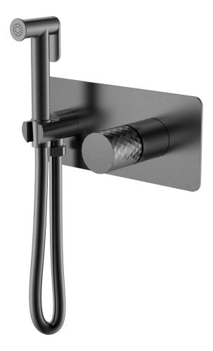 Гигиенический душ со смесителем Boheme Stick 127-GM серый