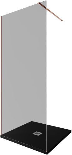 Душевая перегородка Allen Brau Infinity 3.21012.60.T 90х200 стекло тонированное профиль медь