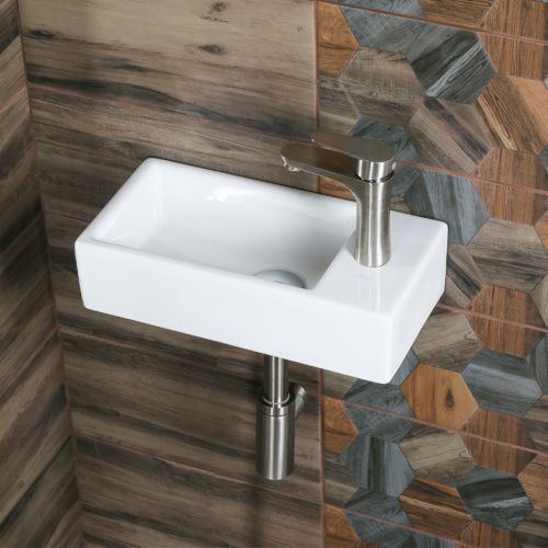 Раковина из сантехнического фарфора Melana 9048DL-805 40х20 накладная цвет белый 1 отверстие под смеситель