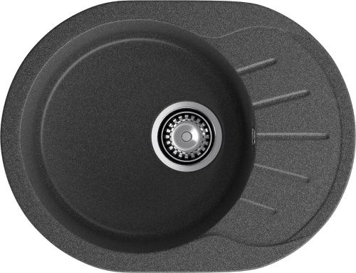 Кухонная мойка Granfest Rondo R-580L графит 60х45 цвет серый поверхность матовая