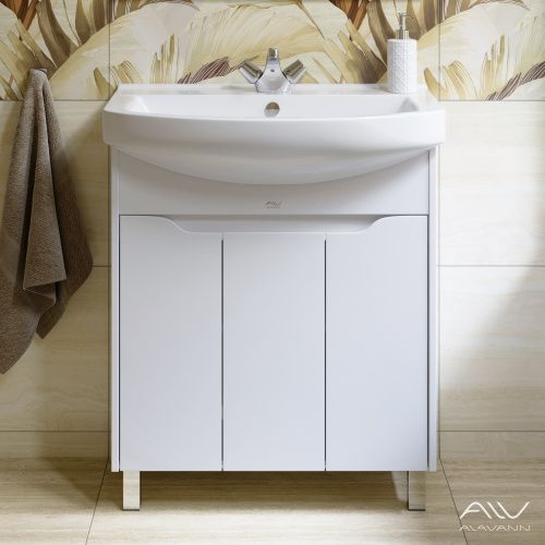Тумба с раковиной Alavann Crystal ALV0953000 70х40 напольная цвет белый