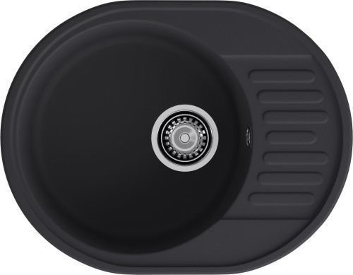 Кухонная мойка Granfest Quarz 58 черный 60х50 цвет черный поверхность матовая
