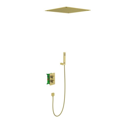 Душевая система Timo Petruma SX-5029/17SM встраиваемая в стену цвет золото с термостатом