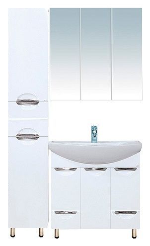 Шкаф-пенал Misty Лаванда Э-Лав05035-011Л 40х190 напольный цвет белый - фото 4