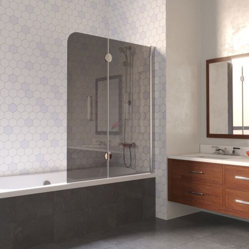 Душевая шторка на ванну Vegas-Glass E2V LUX E2V LUX 120 08 07 R 120х150 стекло тонированное профиль хром ориентация правая