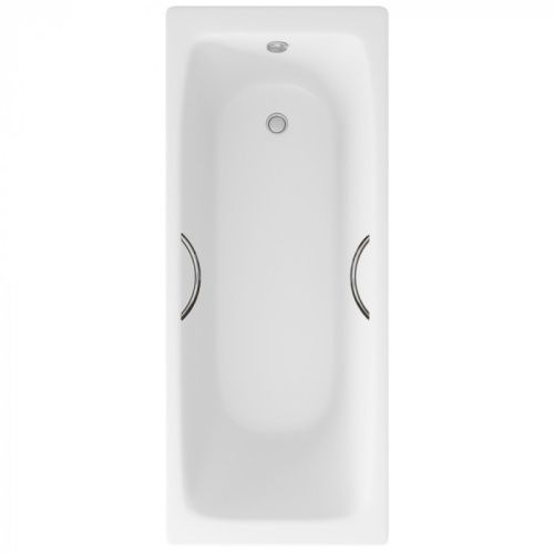 Ванна чугунная Delice Biove DLR220509R 170х75 пристенная прямоугольная без ножек с ручками