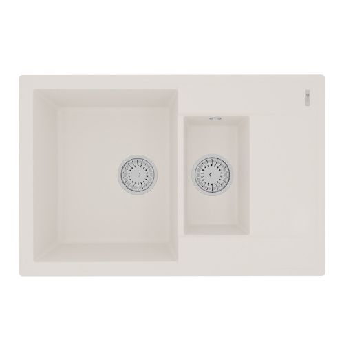 Кухонная мойка LeMark Ramza 760 9910040 75х50 цвет белый поверхность матовая