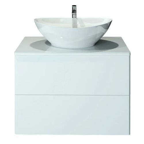 Тумба с раковиной Orange Otto Ot-75TuGLASS+G56 80х40 подвесная цвет белый