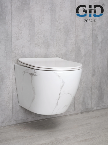 Унитаз подвесной Gid Convexo 62228Y черный с сиденьем микролифт безободковый смыв торнадо