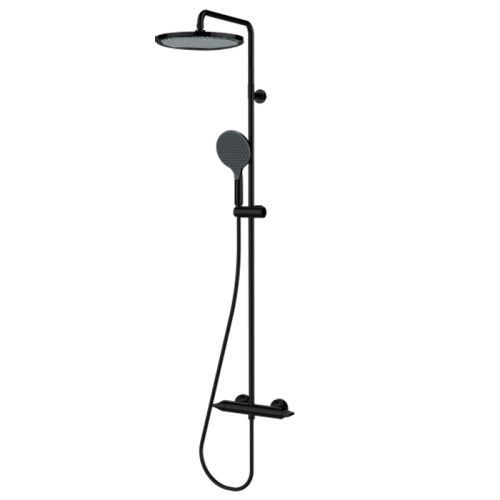 Душевая стойка Bossini Apice L10505.073 настенная цвет черный с термостатом