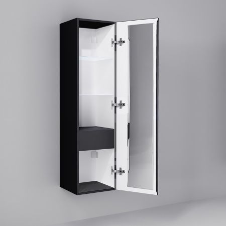 Шкаф-пенал Jorno STRONG Str.04.130/P/A 30х130 подвесной цвет черный - фото 2