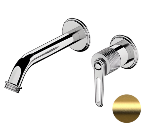 Смеситель для раковины Daniel Brooklyn BY632PDP встраиваемый в стену золото