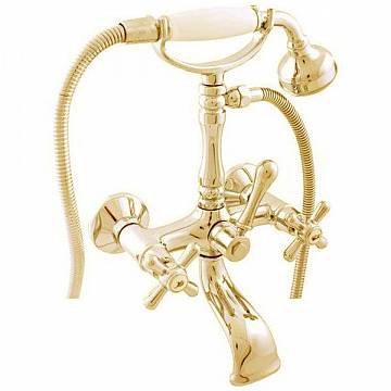 Смеситель для ванны и душа RavSlezak MORAVA RETRO MK160.5/2Z настенный золото