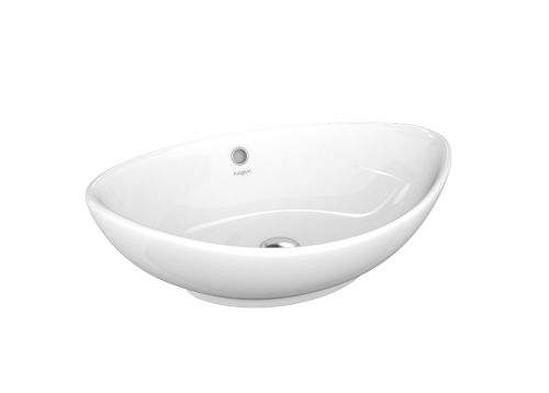 Раковина из сантехнического фарфора Kirovit Гамма Вн Крв13 60х40 накладная цвет белый