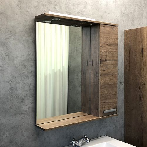 Зеркало-шкаф Comforty Марио 00-00004159CF 80х80 подвесной цвет коричневый