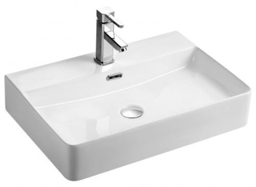 Раковина из сантехнического фаянса Azario AZ-2173 60х40 накладная цвет белый 1 отверстие под смеситель