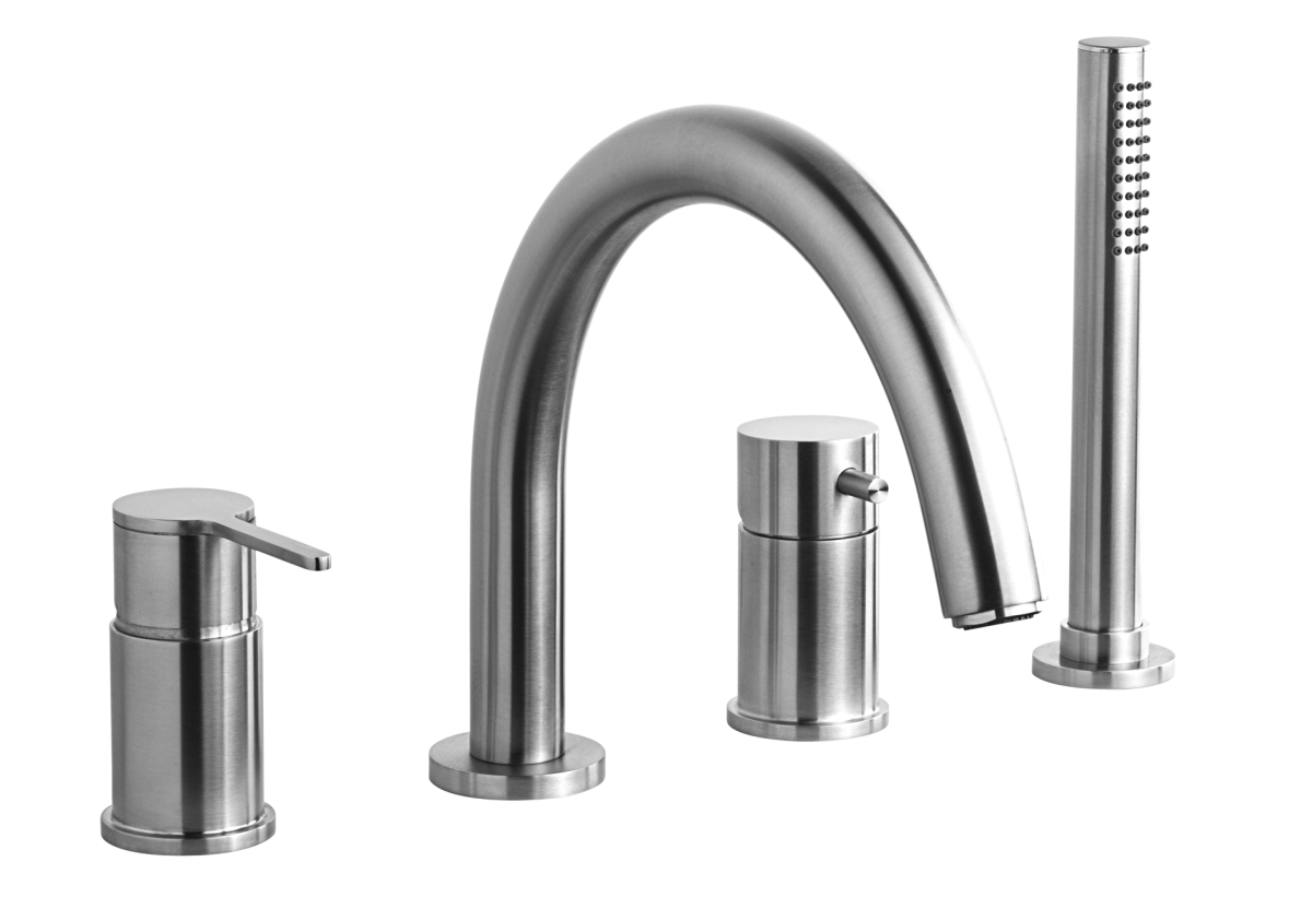 Смеситель Emmevi Filoinox 85120/IN на борт ванны никель