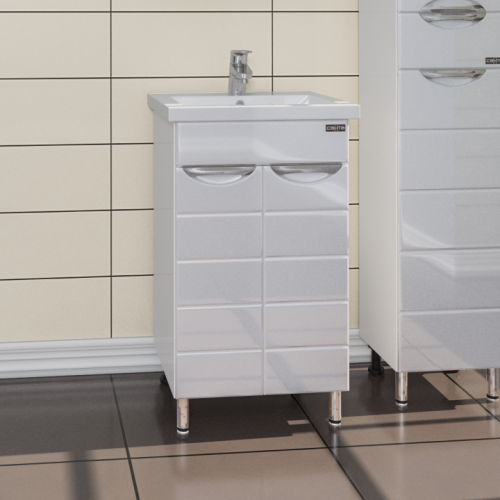 Тумба под раковину СанТа Родос 206011 50х40 подвесная цвет белый
