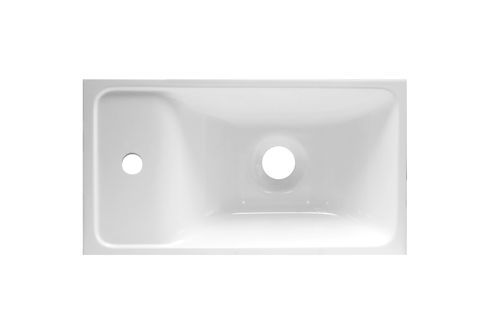 Раковина из искусственного камня Эстет Мини ФР-00014947 40х20 накладная цвет белый 1 отверстие под смеситель - фото 2