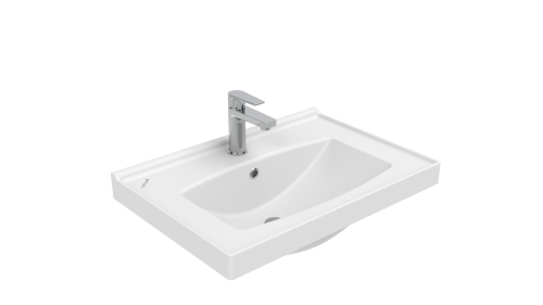 Раковина из сантехнического фарфора Creavit Sera TF165-00CB00E-0000 70х50 накладная цвет белый