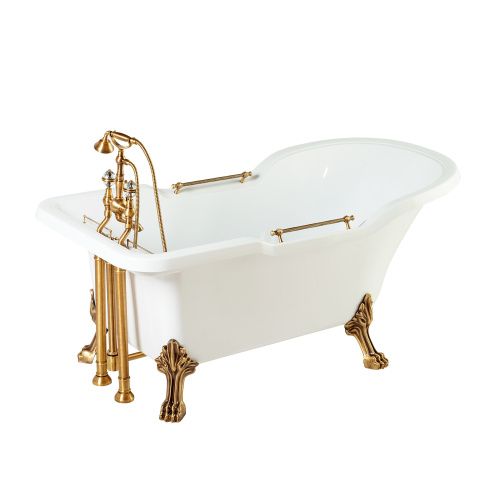 Ванна из искусственного камня Migliore IMPERO 25267 180х85 отдельностоящая прямоугольная с ножками