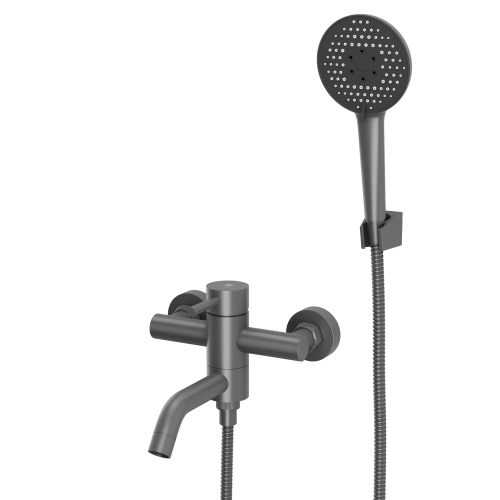 Смеситель для ванны Rush Melos SUS1101-44Grey настенный графит