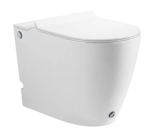Унитаз приставной SantiLine SL-5030 цвет белый с сиденьем микролифт безободковый смыв воронка-водоворот