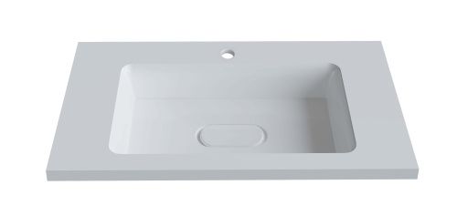 Раковина из литьевого мрамора Uperwood Modul 2911020340 77х45 полувстраиваемая цвет белый