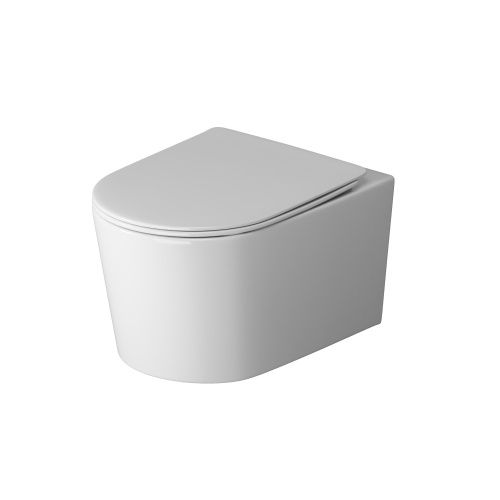 Унитаз подвесной Grossman Торнадо GR-4499SQ белый с сиденьем микролифт безободковый смыв торнадо