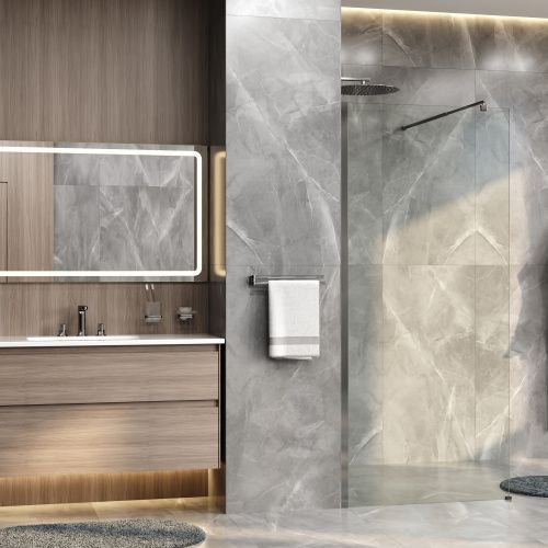 Душевая перегородка Wasserkraft Rur 30W 30W44 100х200 стекло прозрачное профиль хром