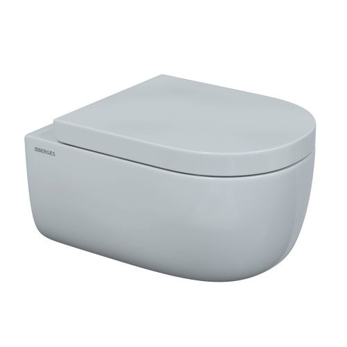 Унитаз подвесной Berges Ego xl 82124 белый с сиденьем микролифт безободковый каскадный смыв