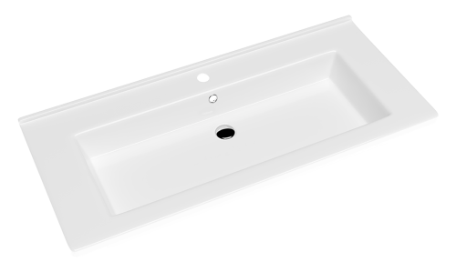 Раковина мебельная керамическая Kirovit Оскар 105 4640021064740 110х50 накладная цвет белый