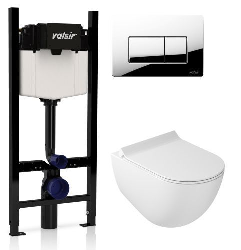 Комплект унитаз с инсталляцией и клавишей смыва Valsir KIT VSCR 7317 Std P1