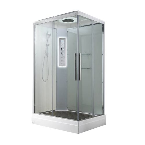 Душевая кабина AvaCan K K2011LED 110х90 прямоугольная с крышей ориентация универсальная