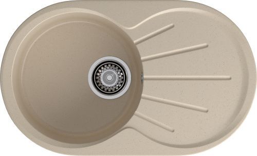 Кухонная мойка Granfest Rondo R-750L кашемир 75х45 цвет бежевый поверхность матовая