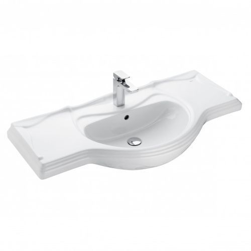 Раковина из сантехнического фарфора Roca America 7327205000 110х50 накладная цвет белый