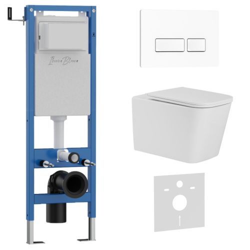 Комплект унитаз с инталляцией и клавишей смыва Iberica Blanca TOLEDO ALTO IB.001M.TLA.231.211