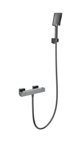 Смеситель для душа Wonzon & Woghand WW-B2026-A-BGG настенный серый с термостатом