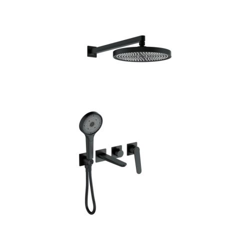 Душевая система Bronze de Luxe 3009CB встраиваемая в стену цвет черный