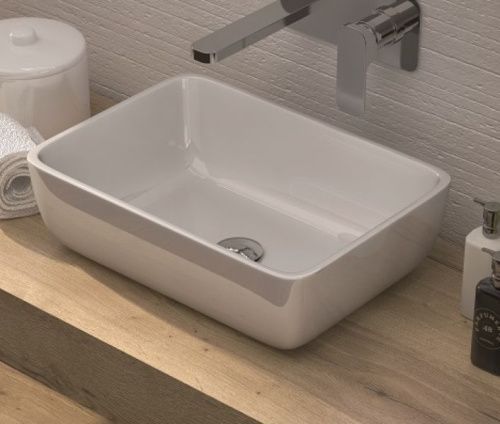 Раковина керамическая IBX Rut HORUS 50х30 накладная цвет белый без отверстий под смеситель