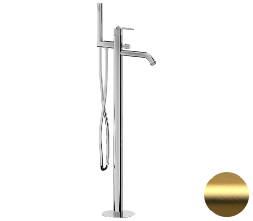 Смеситель для ванны Daniel Brooklyn BY678DP напольный золото