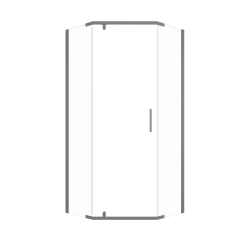 Душевой уголок Тритон Дека-Графит Щ0000073929 90х90 стекло прозрачное профиль хром без поддона