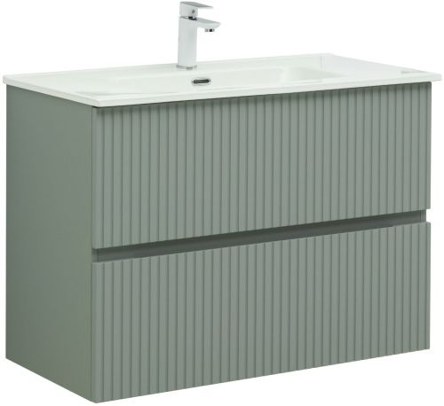 Тумба под раковину Aquanet Джейн 00313319 90х40 подвесная цвет серый