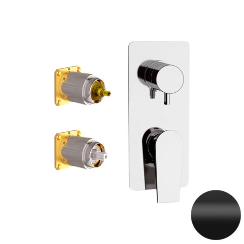 Смеситель для душа Daniel Diva DV612D2KB15 встраиваемый в стену черный