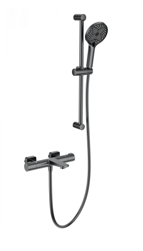 Душевой гарнитур Wonzon & Woghand  WW-C2021-A-BGG настенный серый с термостатом
